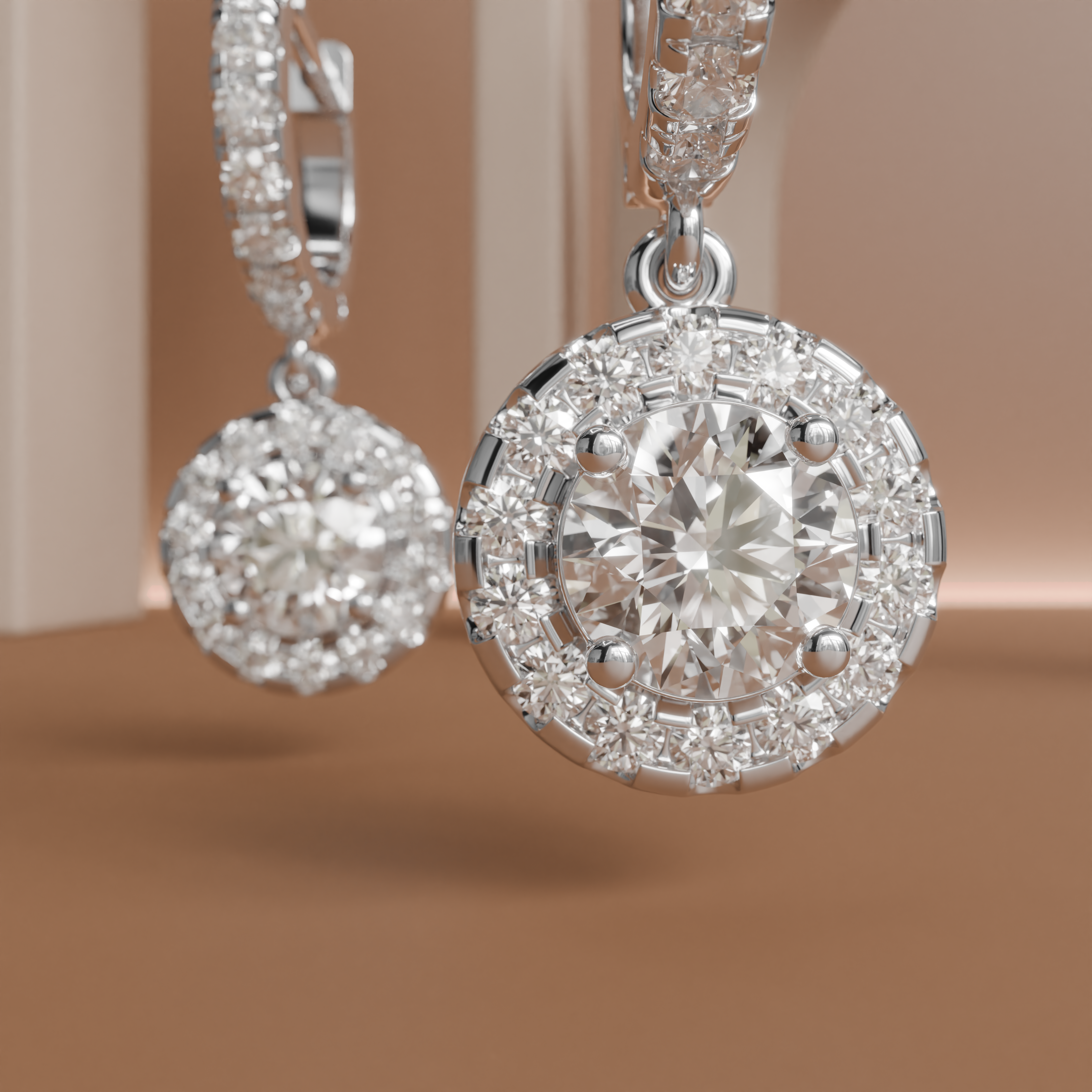 Crystal Vine Halo Earrings